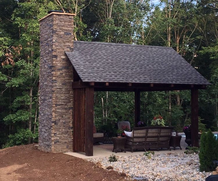 Pavilion Attached to Stone Chimney Pavilion Attached to Stone Chimney