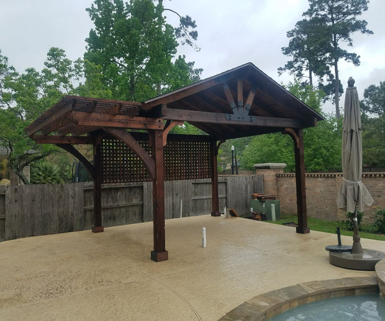 Poolside Pergola and Pavilion Combo Poolside Pergola and Pavilion Combo