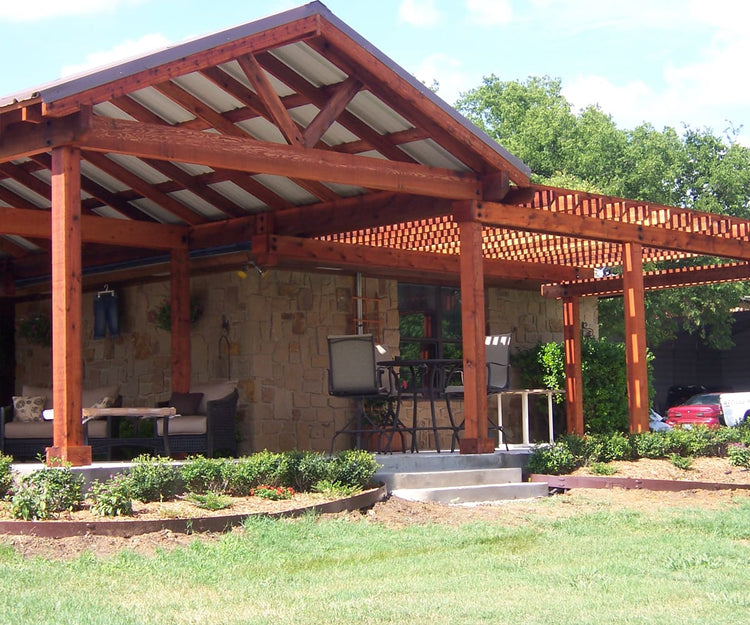 Pavilion Pergola Combo Attached to House Pavilion Pergola Combo Attached to House