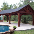 Curved Poolside Pavilion