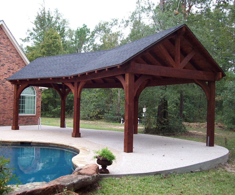 Curved Poolside Pavilion