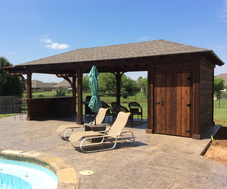 Poolside Pavilion with Storage