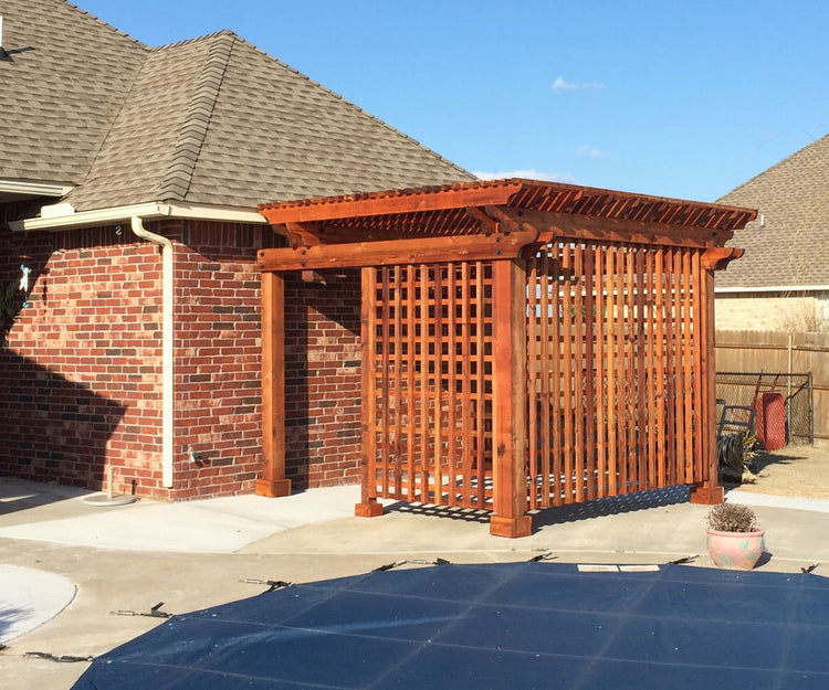 Enclosed Pergola with Trellises