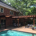 L-Shaped Poolside Pergola