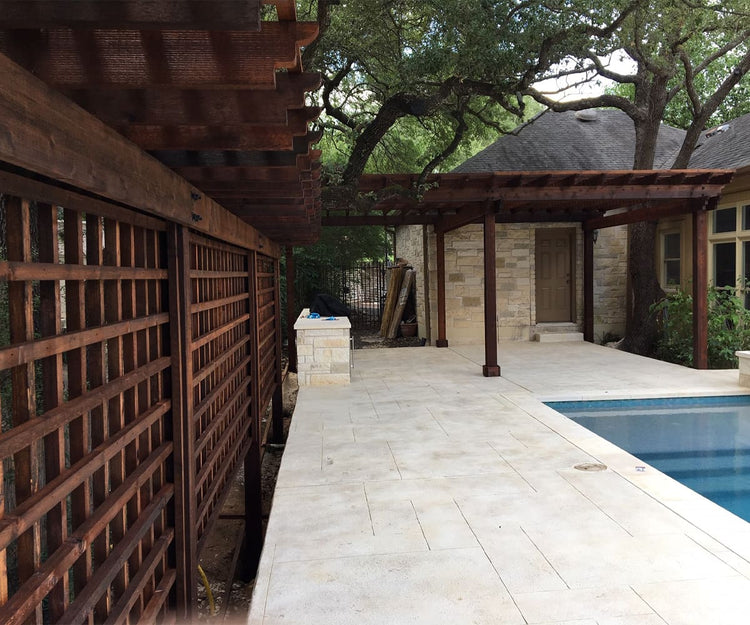 Pergola Wrapped Around Pool