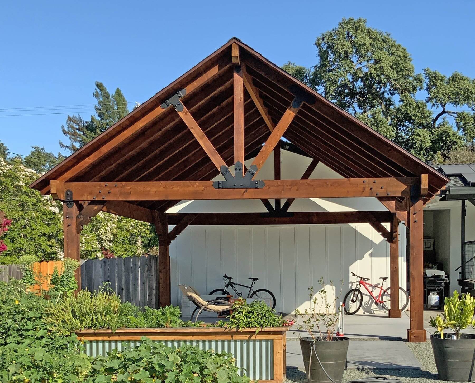 Laguna Wood Pavilion | Cedar Pavilion for Patio Shade (Delivered ...